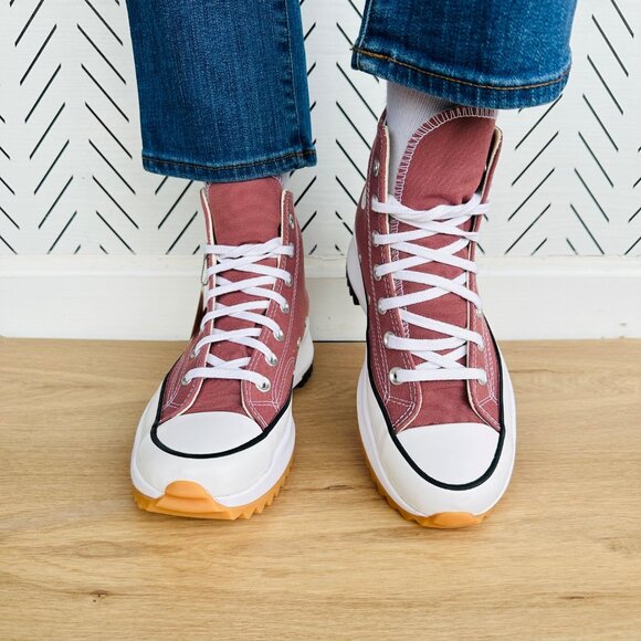 ⭐Converse Run Star Hike Hi Platform Sz 7.5 Women's Shoes Brown Sneakers A00852C⭐ - Picture 5 of 13